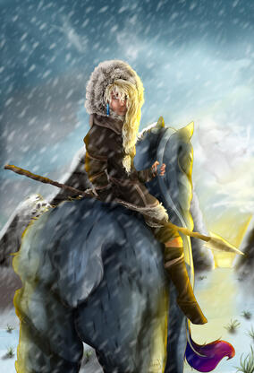 non-canine; full body; painted