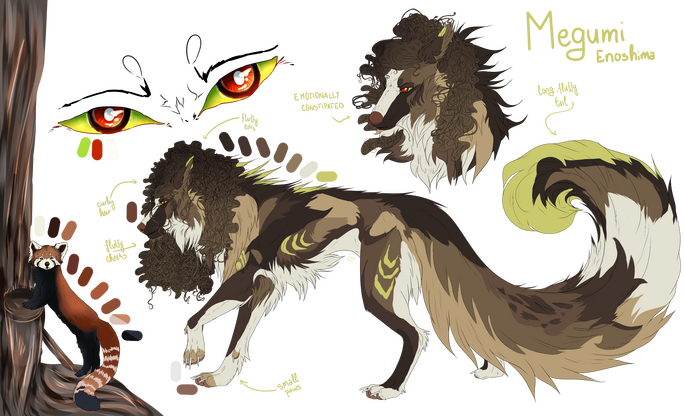 reference + eyes + companion + headshot reference + eyes + companion + headshot